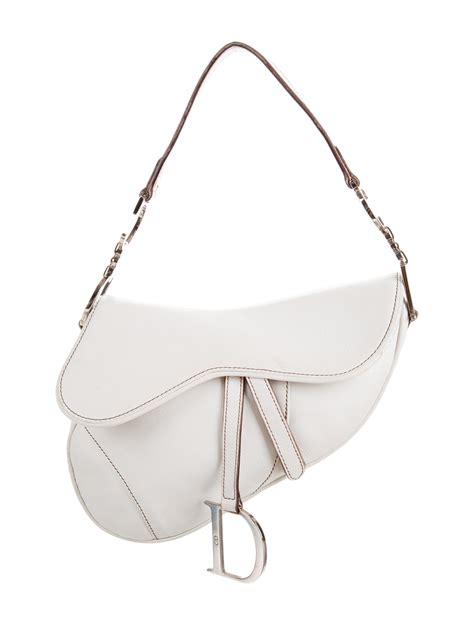 dior saddle bag all white|genuine dior saddle bag.